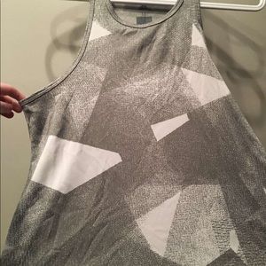 Grey snd white adidas women’s tank top